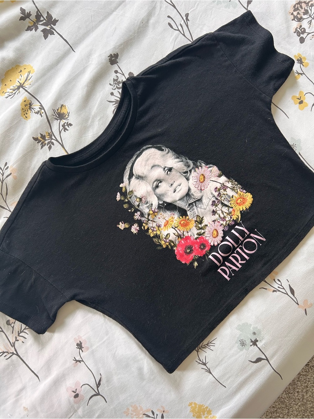 Black Dolly Parton Graphic Tee for Kids Size XS 4/5